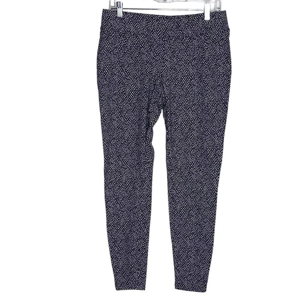 Lands' End Black And White Skinny Stretch Casual Career Pants M !